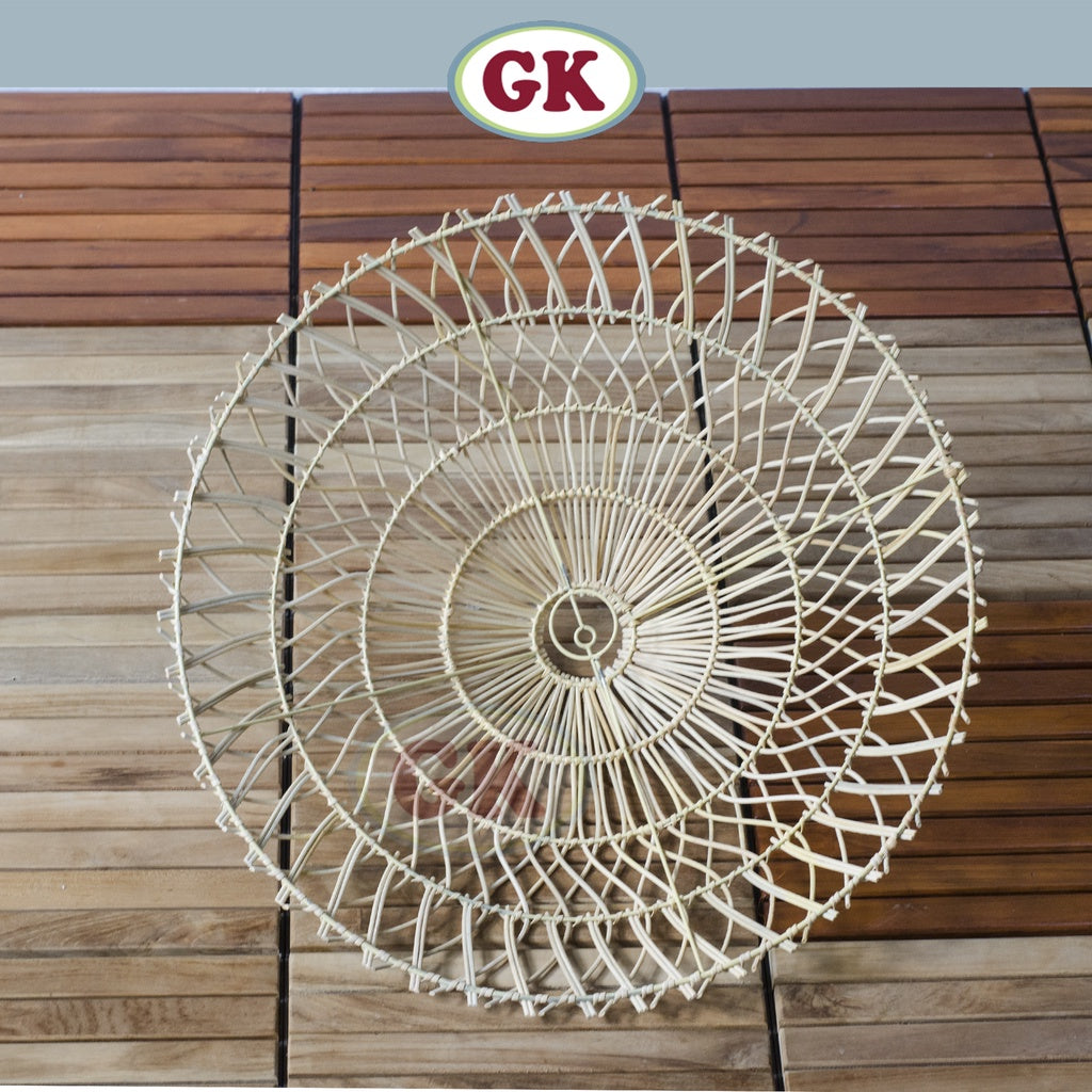 Kap Lampu Gantung Rotan RUSTIC 07 D50 - Artistic Rattan Lampshade Perfect Interior Decor for Livingroom, Bedroom, or Longue.