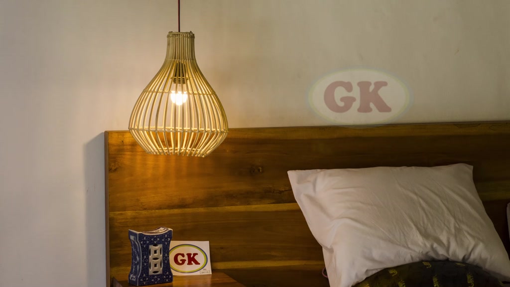 Kap Lampu Gantung Rotan BASIC 14 - Cover Rattan Gantung Tidur