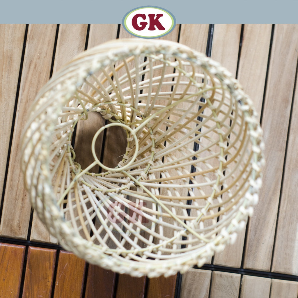 Kap Lampu Gantung Rotan BASIC 51 D20 - Handcrafted Rattan Lampshade Perfect Interior Decor For Cafe, Resto, Hotel or Home.