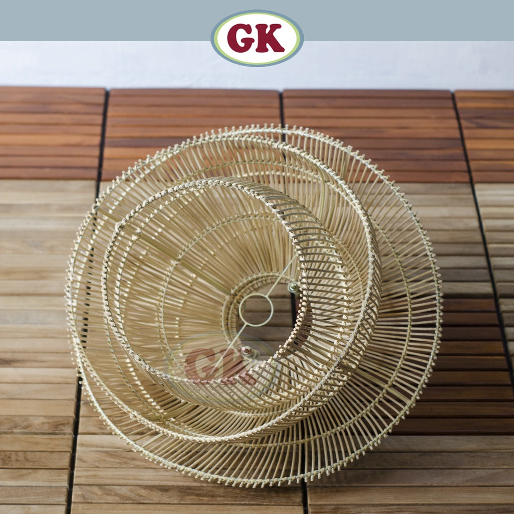 Kap Lampu Rotan BASIC 52 - Handcrafted Rattan Lampshade Perfect Interior Decor for Cafe, Resto, Hotel or Home. D55 D40 D30