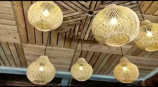 Kap Lampu Gantung Rotan BASIC 01 - Rattan Cafe Lamp Pendant