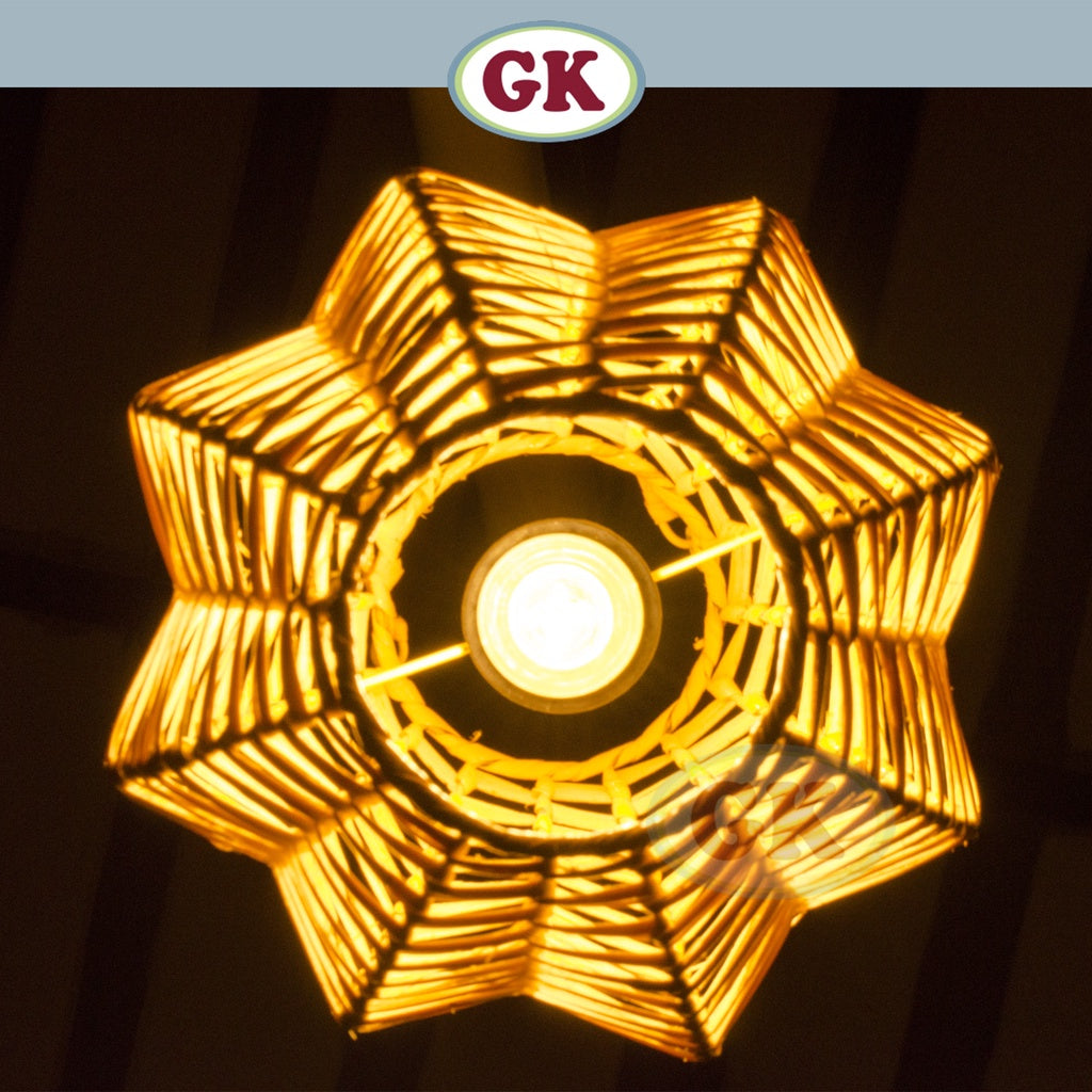 Kap Lampu Gantung Rotan BASIC 92 D25 - Handcrafted Rattan Lampshade Perfect Interior Decor For Cafe, Resto, or Home.