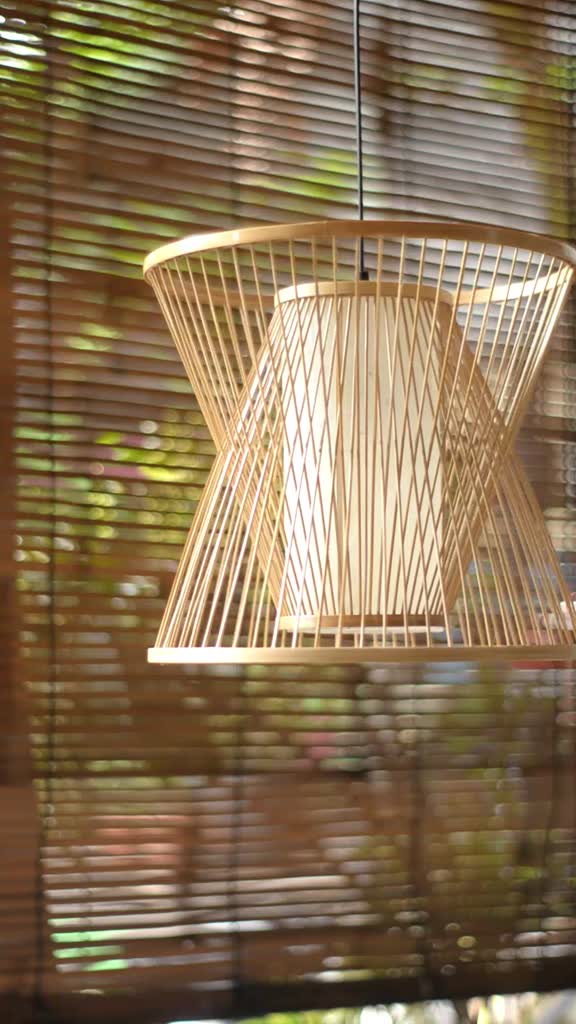 Kap Lampu Gantung Bambu JARI-JARI 04 - Handcrafted Rattan Unique Lampshade Perfect Interior Decor for Cafe, Resto, Hotel or Home.