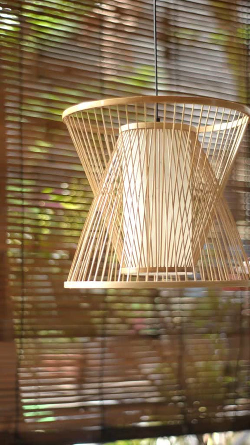 Kap Lampu Gantung Bambu JARI-JARI 04 - Handcrafted Rattan Unique Lampshade Perfect Interior Decor for Cafe, Resto, Hotel or Home.