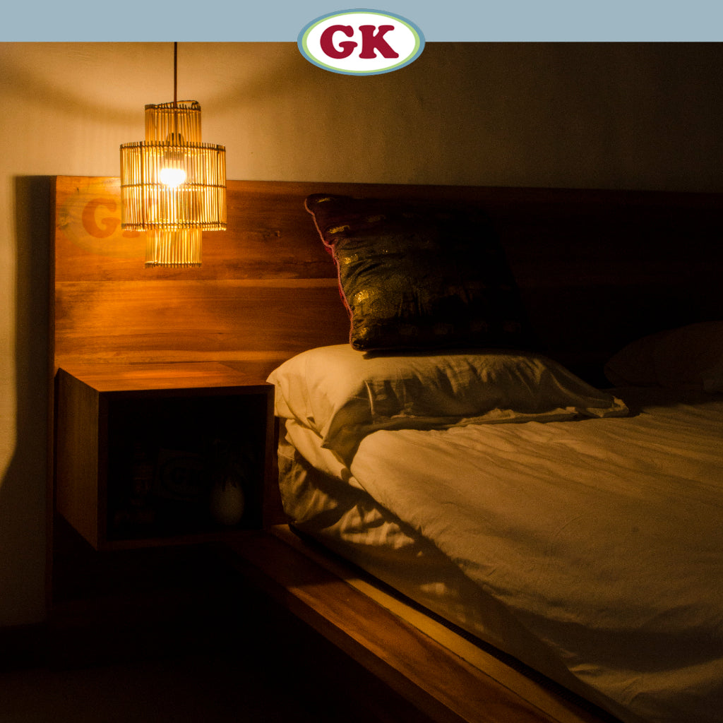 Kap Lampu Gantung Rotan BASIC 06 - Lampu Tidur Kamar HIAS