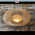 Kap Lampu Gantung Rotan DONUT 01 D85 - Japandi Style Handwoven Rattan Pendant Lampshade for Minimalist Tropical Decor in Home, Café, Resto, Hotel or Villa.