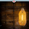 Kap Lampu Gantung Rotan BASIC 46 D20 - Handcrafted Rattan Lampshade Perfect Interior Decor for Cafe, Resto, or Home.