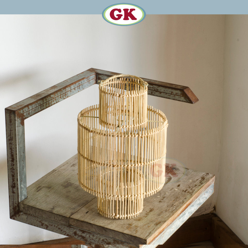 Kap Lampu Gantung Rotan BASIC 06 - Lampu Tidur Kamar HIAS