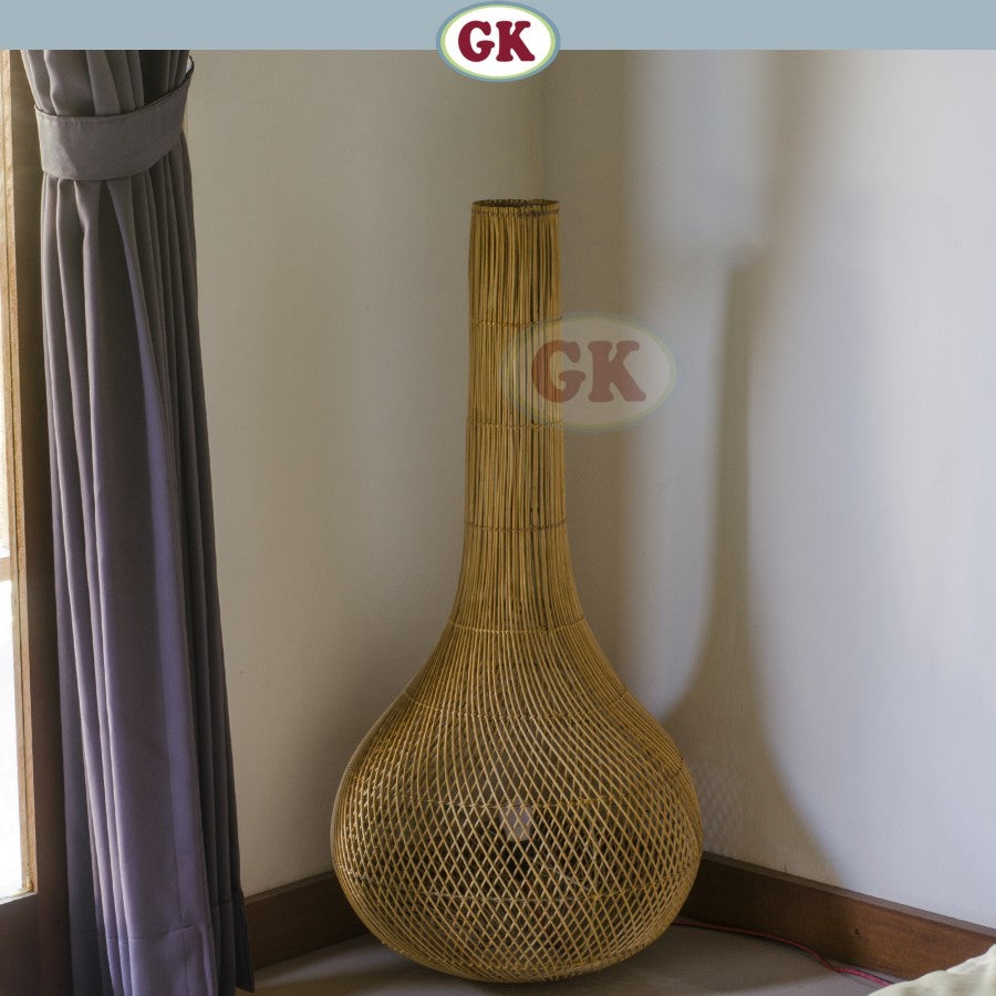 Kap Lampu Standing BASIC 67 - Handcrafted Rattan Standing Lampshade Best Interior Decor for Livingroom, Bedroom, or Longue.