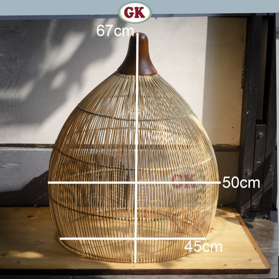Kap Lampu Gantung Rotan KUBAH 08 - Dekorasi Lampu Cafe