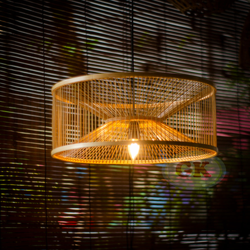 Kap Lampu Gantung Bambu JARI-JARI 06 - Handcrafted Rattan Unique Lampshade Perfect Interior Decor for Cafe, Resto, Hotel or Home.