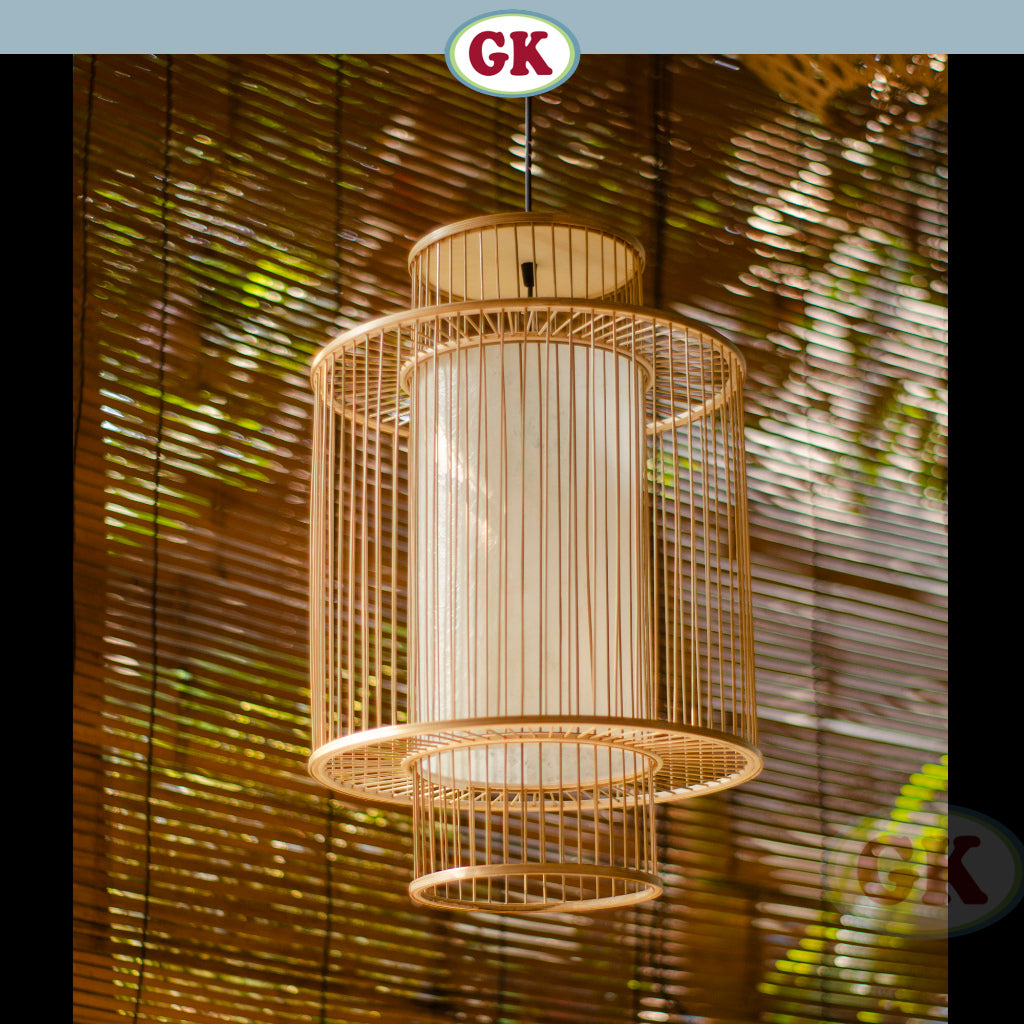 Kap Lampu Gantung Bambu JARI-JARI 01 - Handcrafted Rattan Unique Lampshade Perfect Interior Decor for Cafe, Resto, Hotel or Home.