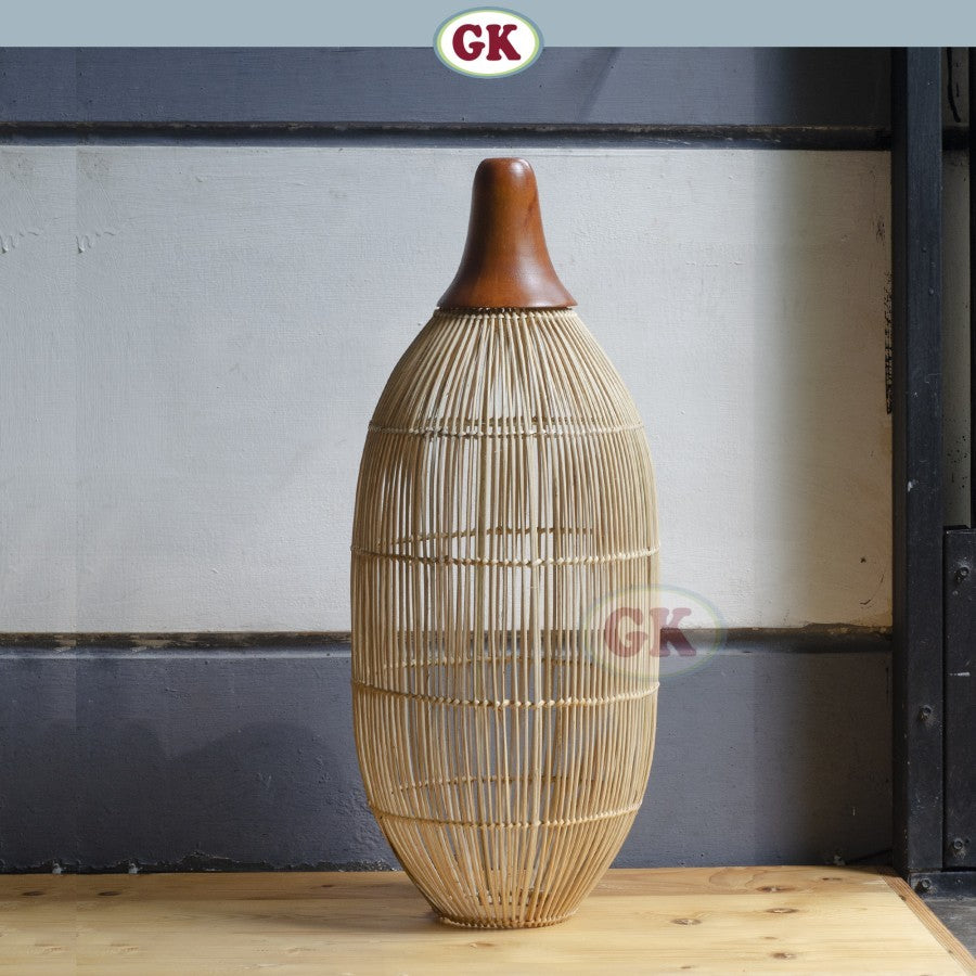 Kap Lampu Gantung Rotan KUBAH 09 - Dekorasi Lampu Cafe Rattan