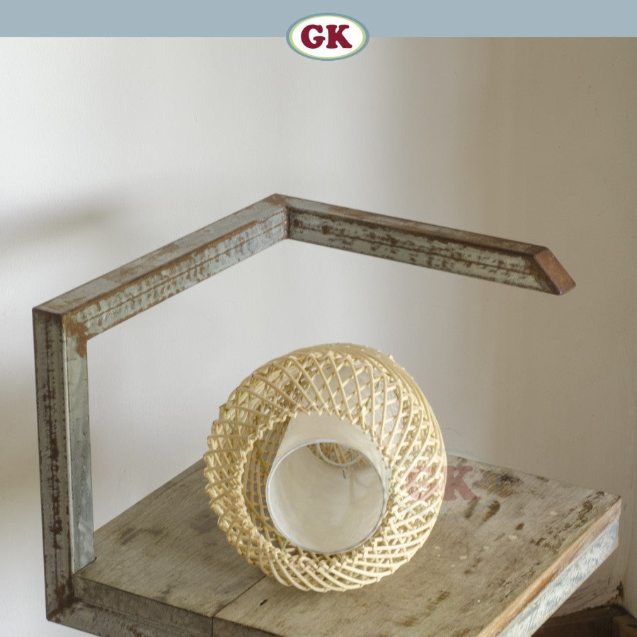 Kap Lampu Gantung Rotan LENTERA 02 D20 - Handcrafted Rattan Lampshade Perfect Interior Decor for Cafe, Resto, Hotel or Home.