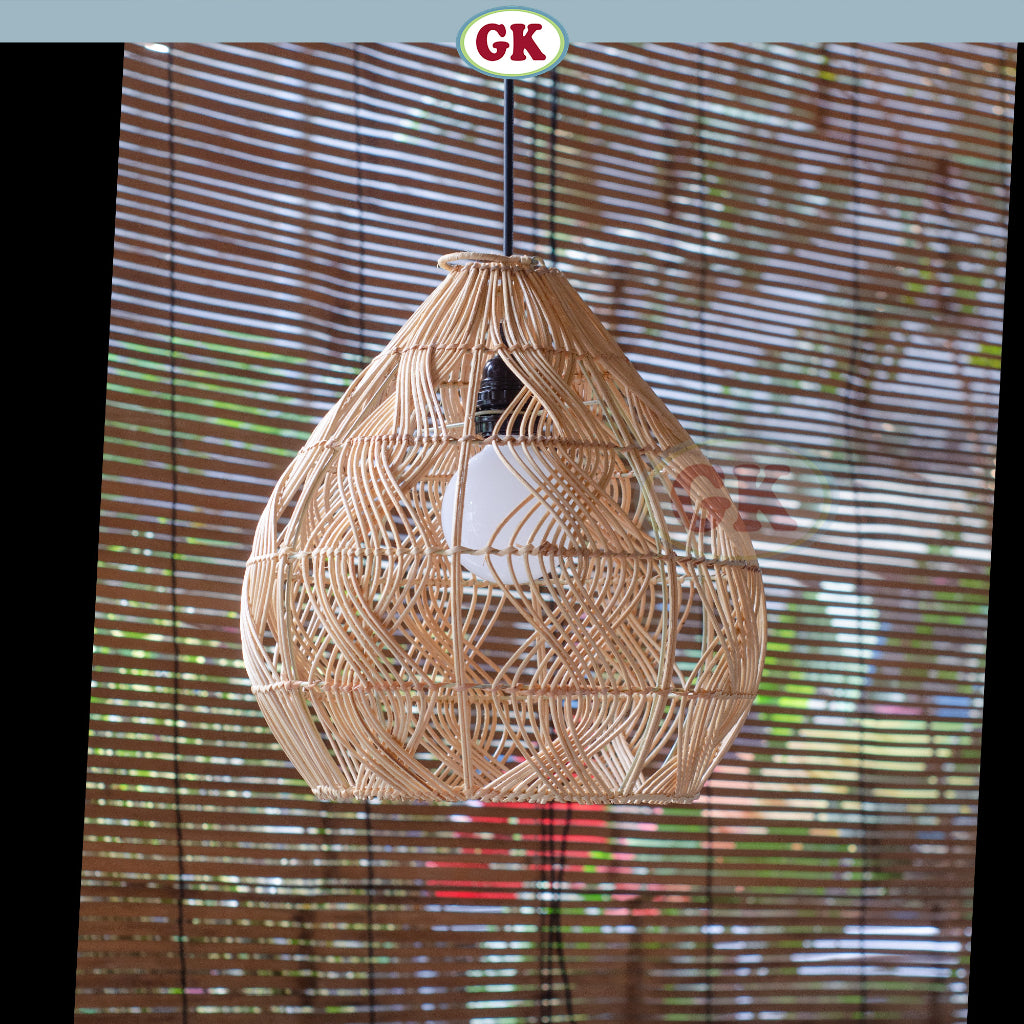Kap Lampu Gantung BASIC 30 D40 - Handcrafted Rattan Lampshade Perfect Interior Decor for Cafe, Resto, or Home.