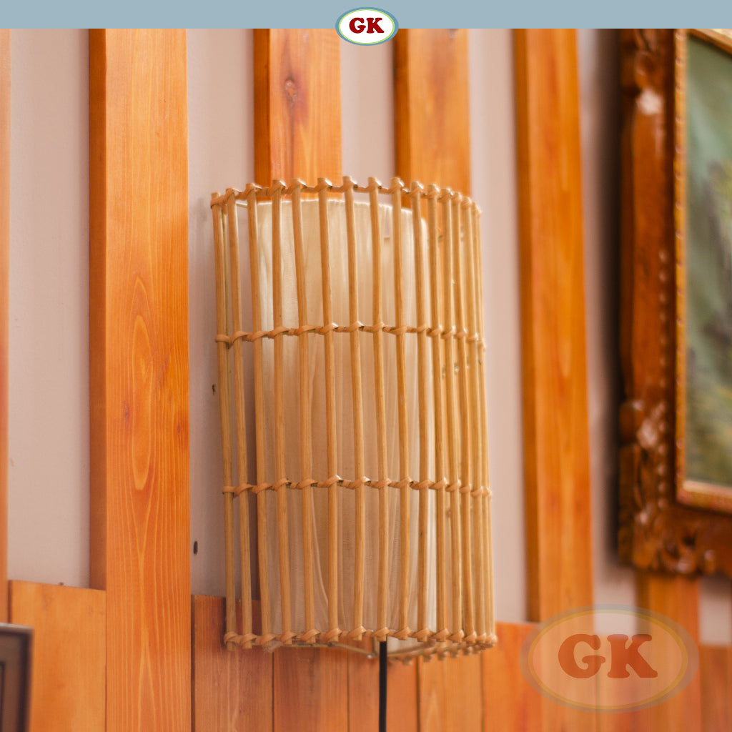 Kap Lampu Dinding Rotan BASIC 88 D20 - Handwoven Rattan Wall Lampshade for Warm Ambient Decor in Home, Café, Resto or Villa.