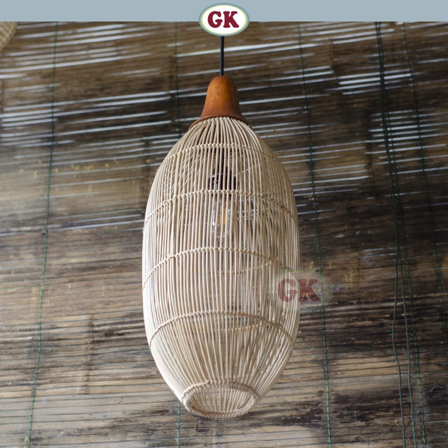 Kap Lampu Gantung Rotan KUBAH 09 - Dekorasi Lampu Cafe Rattan