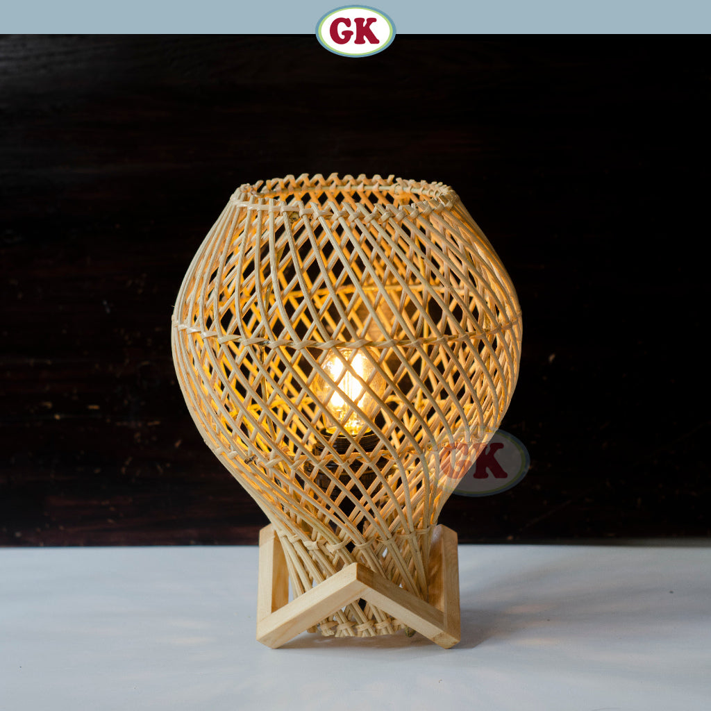 Kap Lampu Meja Rotan BASIC 47 D20 - Handcrafted Rattan Lampshade Perfect Interior Decor For Livingroom, Bedroom, or Longue.