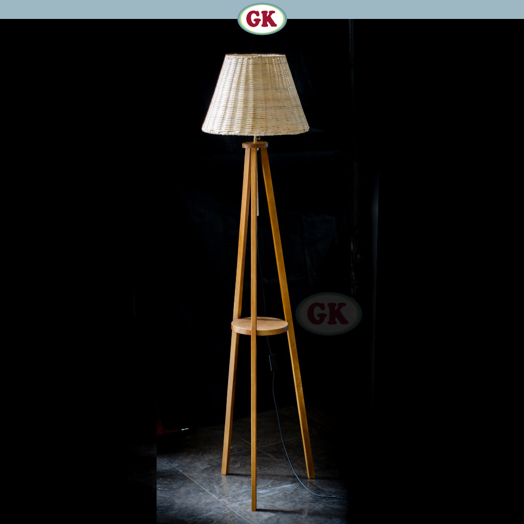 Kap Lampu Standing Rotan BASIC 72 - Handcrafted Rattan Standing Lampshade Best Interior Decor for Livingroom, Bedroom, or Longue.