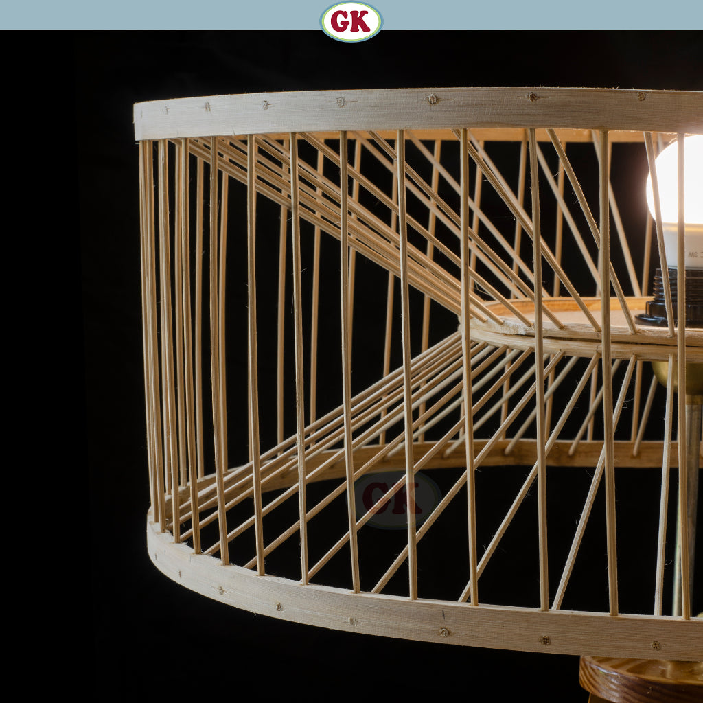 Kap Lampu Standing Rotan BASIC 75 - Handcrafted Rattan Standing Lampshade Best Interior Decor for Livingroom, Bedroom, or Longue.