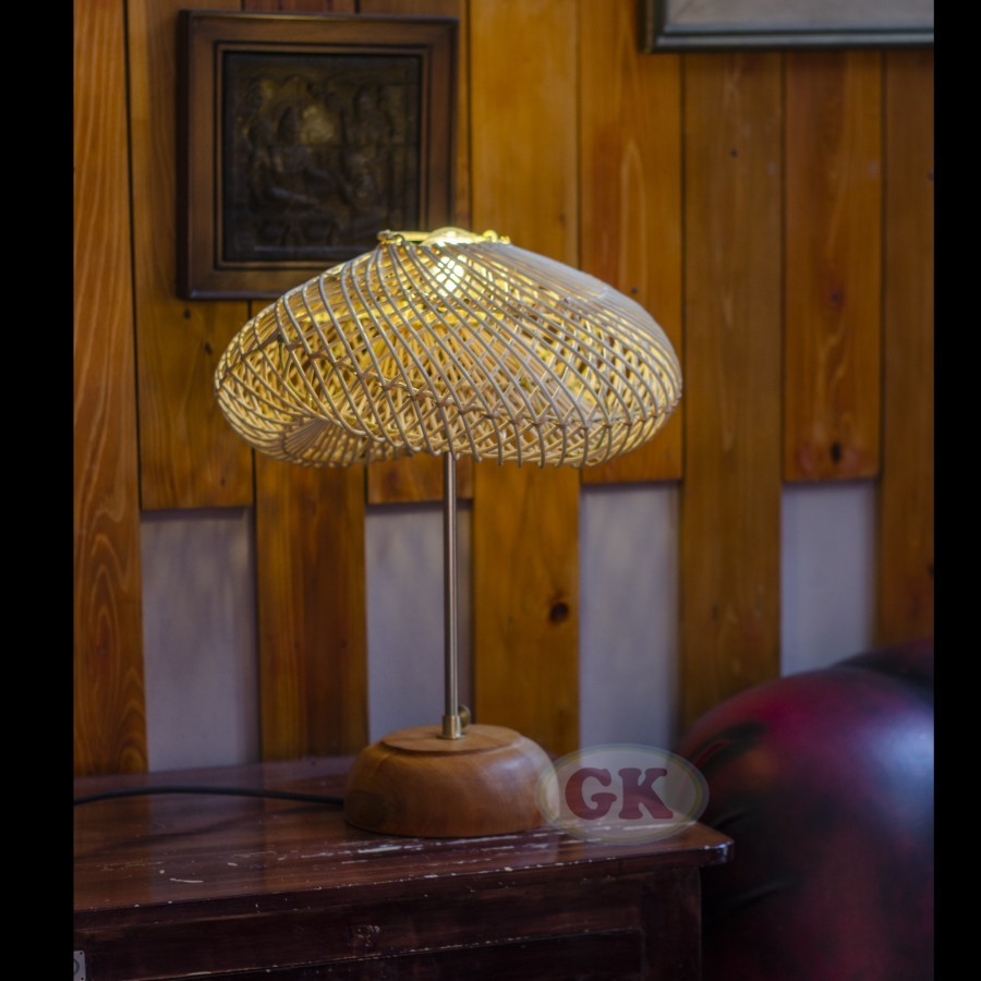 Kap Lampu Rotan BASIC 62 - Handcrafted Rattan Lampshade Perfect Interior Decor for Livingroom, Bedroom, or Longue.