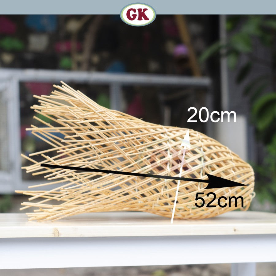 Kap Lampu Gantung Rotan BASIC 31 D20 - Rattan Unique Interior Lamp Decoration For Cozy Cafe, Resto or Home.