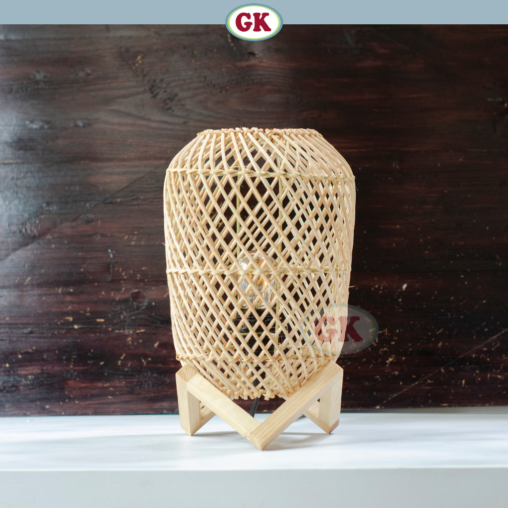 Kap Lampu Meja BASIC 65 D18 - Handcrafted Rattan Lampshade Perfect Interior Decor for Livingroom, Bedroom, or Longue.