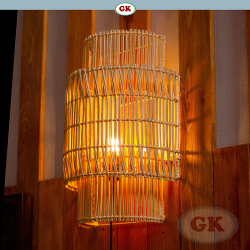 Kap Lampu Dinding Rotan BASIC 80 - Dekorasi Lampu Tidur Rotan