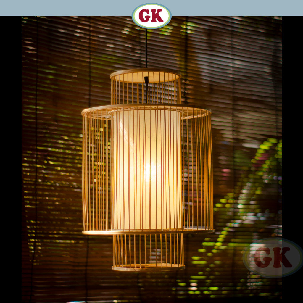Kap Lampu Gantung Bambu JARI-JARI 01 - Handcrafted Rattan Unique Lampshade Perfect Interior Decor for Cafe, Resto, Hotel or Home.