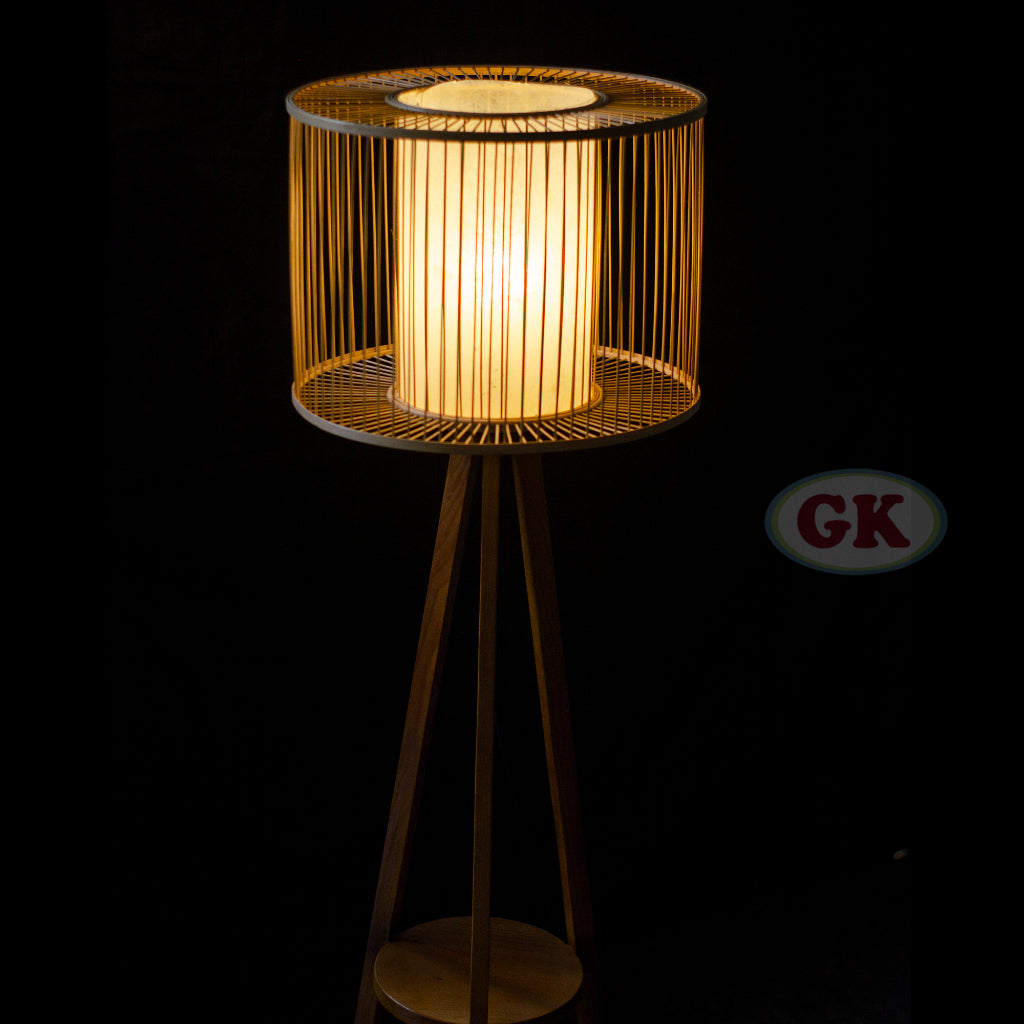 Kap Lampu Standing Rotan BASIC 71 D40 - Handcrafted Rattan Standing Lampshade Best Interior Decor for Livingroom, Bedroom, or Longue.