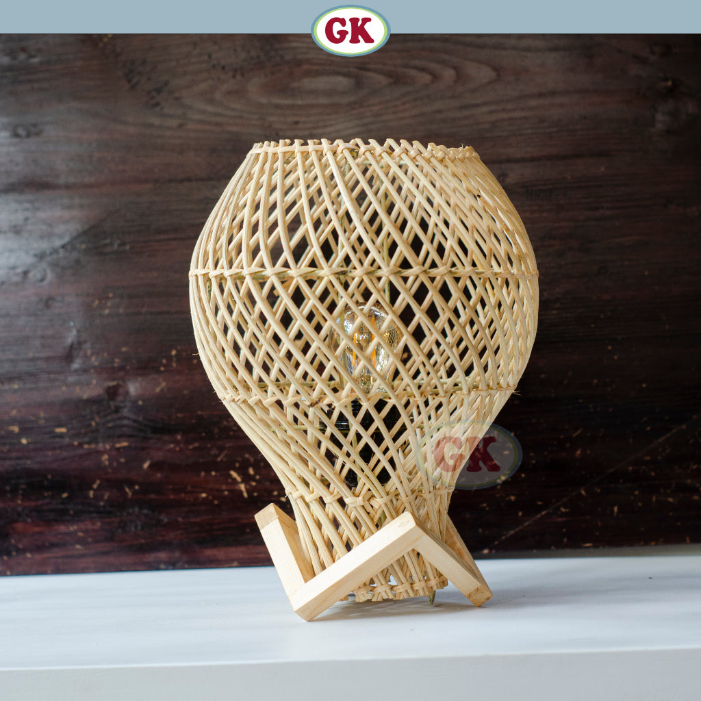 Kap Lampu Meja Rotan BASIC 47 D20 - Handcrafted Rattan Lampshade Perfect Interior Decor For Livingroom, Bedroom, or Longue.