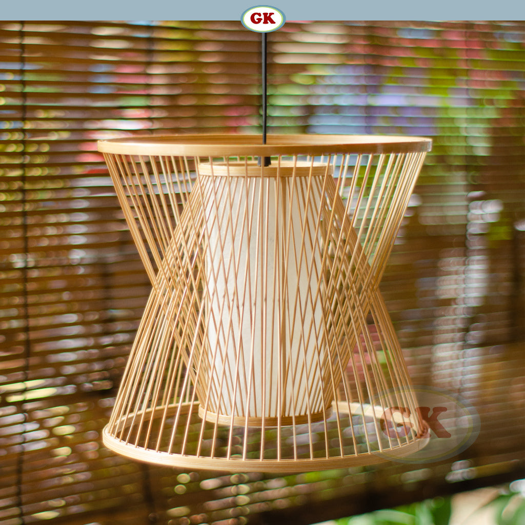 Kap Lampu Gantung Bambu JARI-JARI 04 - Handcrafted Rattan Unique Lampshade Perfect Interior Decor for Cafe, Resto, Hotel or Home.