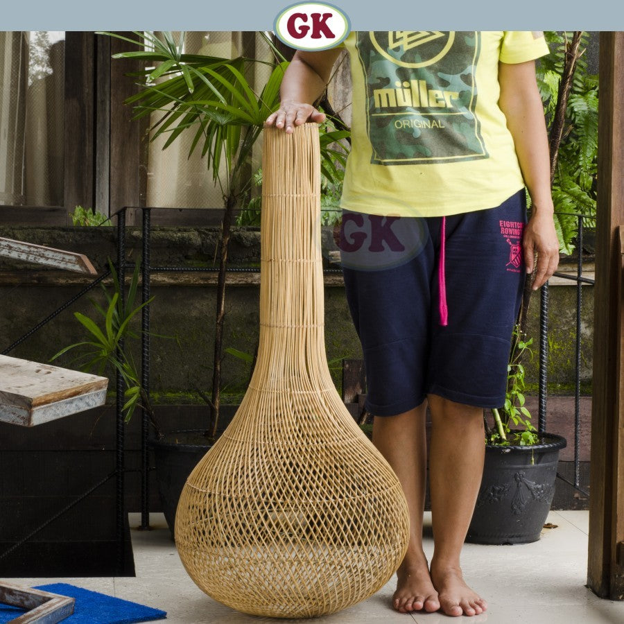 Kap Lampu Standing BASIC 67 - Handcrafted Rattan Standing Lampshade Best Interior Decor for Livingroom, Bedroom, or Longue.