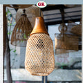 Kap Lampu Gantung Rotan KUBAH 06 - Minimalis Dekorasi Lampu Kayu Gantung