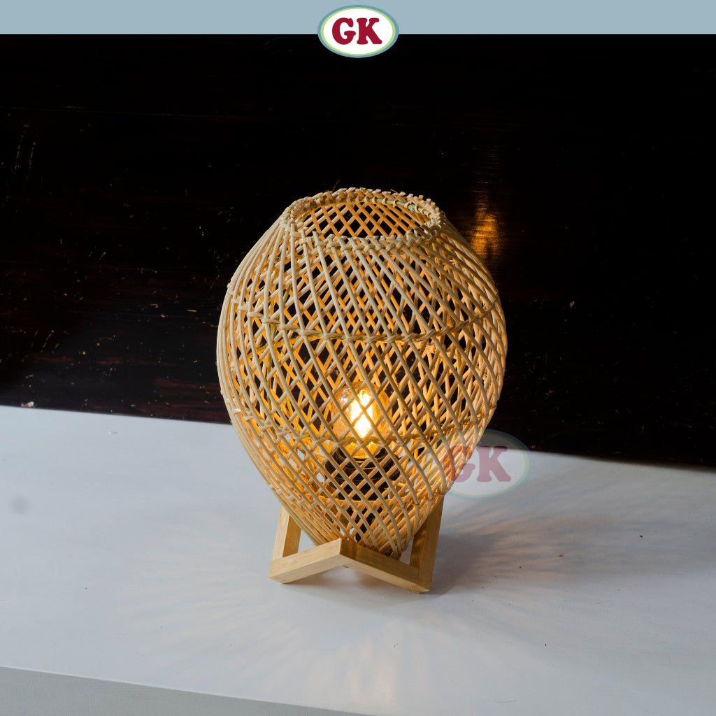 Kap Lampu Meja BASIC 63 D20 - Handcrafted Rattan Lampshade Perfect Interior Decor for Livingroom, Bedroom, or Longue.