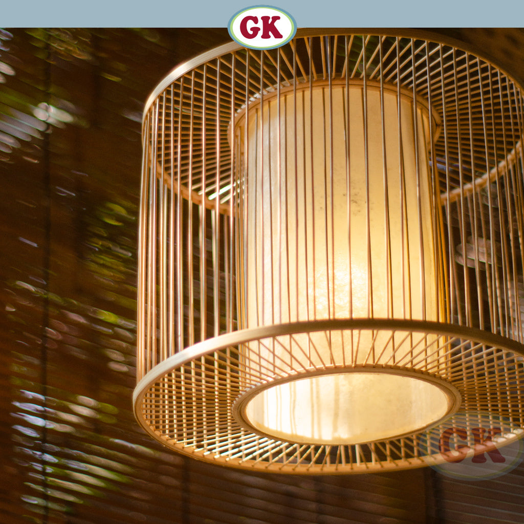 Kap Lampu Gantung Bambu JARI-JARI 05 - Handcrafted Rattan Unique Lampshade Perfect Interior Decor for Cafe, Resto, Hotel or Home.