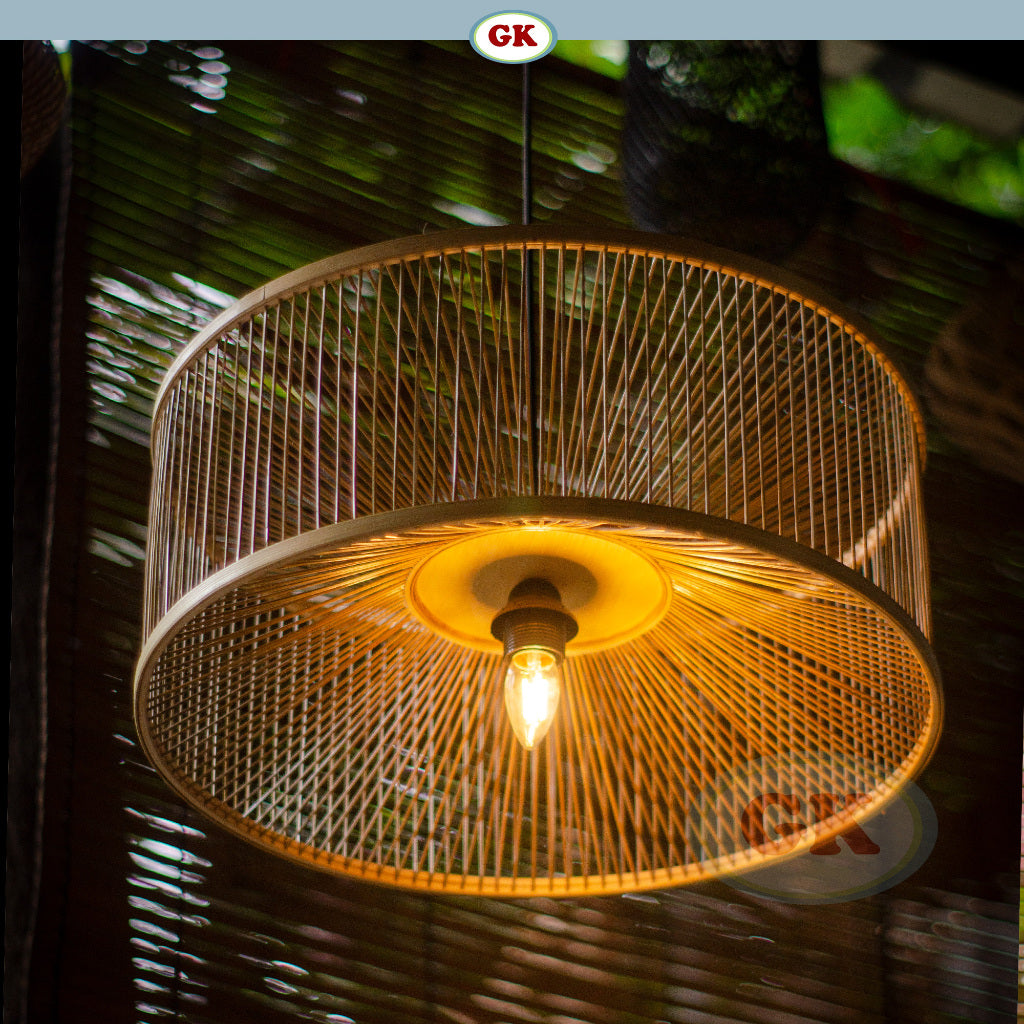 Kap Lampu Gantung Bambu JARI-JARI 06 - Handcrafted Rattan Unique Lampshade Perfect Interior Decor for Cafe, Resto, Hotel or Home.