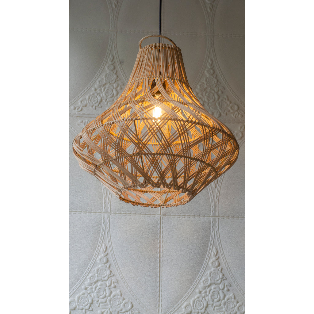Kap Lampu Gantung Rotan BASIC 02 - Rattan Shade Lamp Decoration Rattan