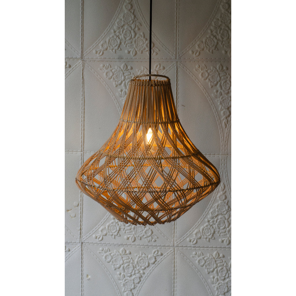 Kap Lampu Gantung Rotan BASIC 02 - Rattan Shade Lamp Decoration Rattan