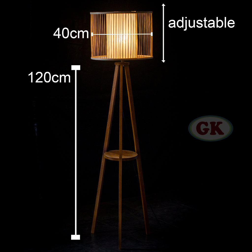 Kap Lampu Standing Rotan BASIC 71 D40 - Handcrafted Rattan Standing Lampshade Best Interior Decor for Livingroom, Bedroom, or Longue.
