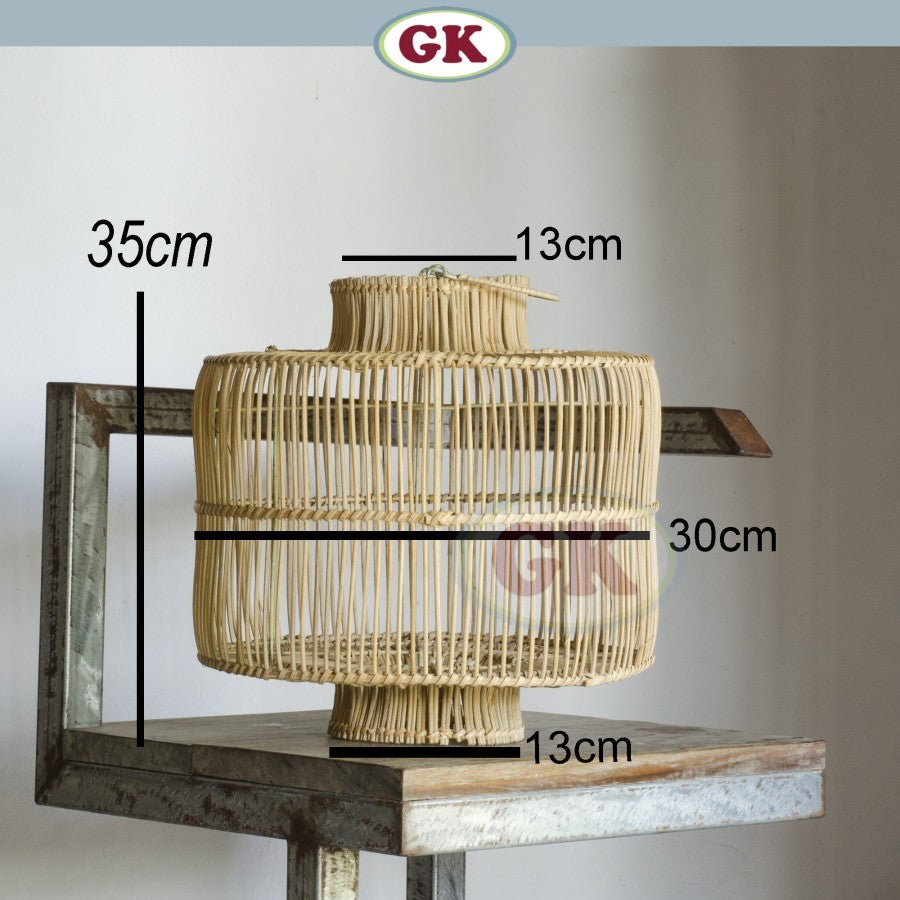 Kap Lampu Gantung Rotan BASIC 03 - Rattan Cafe Lamp Hias