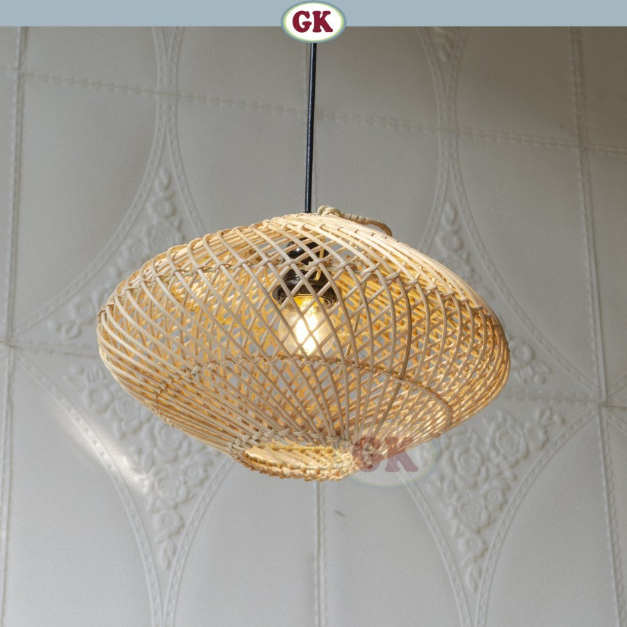 Kap Lampu Gantung Rotan BASIC 10 D30 - Lampion Dekorasi Rattan Gantung
