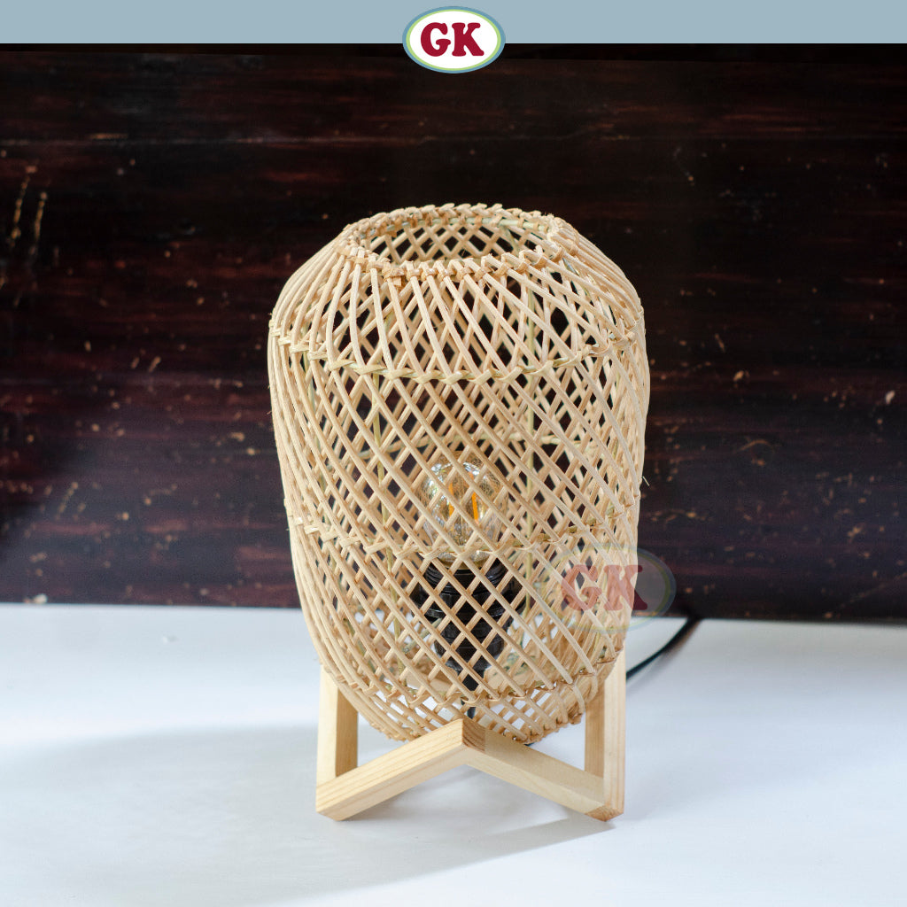 Kap Lampu Meja BASIC 65 D18 - Handcrafted Rattan Lampshade Perfect Interior Decor for Livingroom, Bedroom, or Longue.