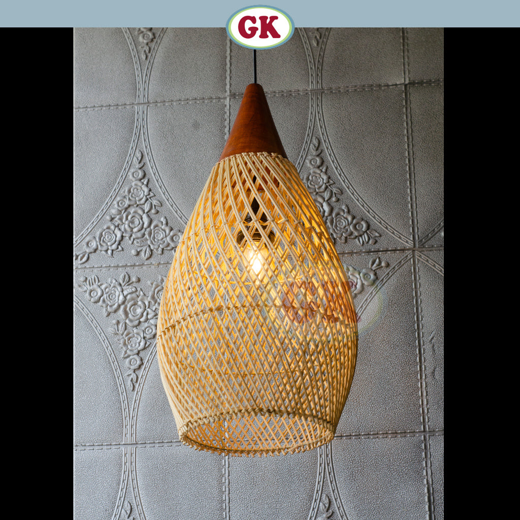 [Bundling] Kap Lampu Gantung Rotan KUBAH Set 01 3 Model