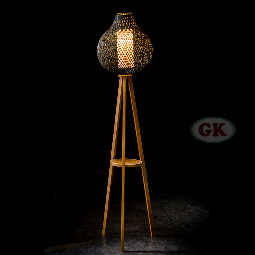 Kap Lampu Standing BASIC 69 - Handcrafted Rattan Standing Lampshade Best Interior Decor for Livingroom, Bedroom, or Longue.