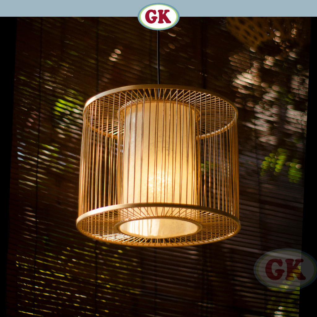 Kap Lampu Gantung Bambu JARI-JARI 05 - Handcrafted Rattan Unique Lampshade Perfect Interior Decor for Cafe, Resto, Hotel or Home.
