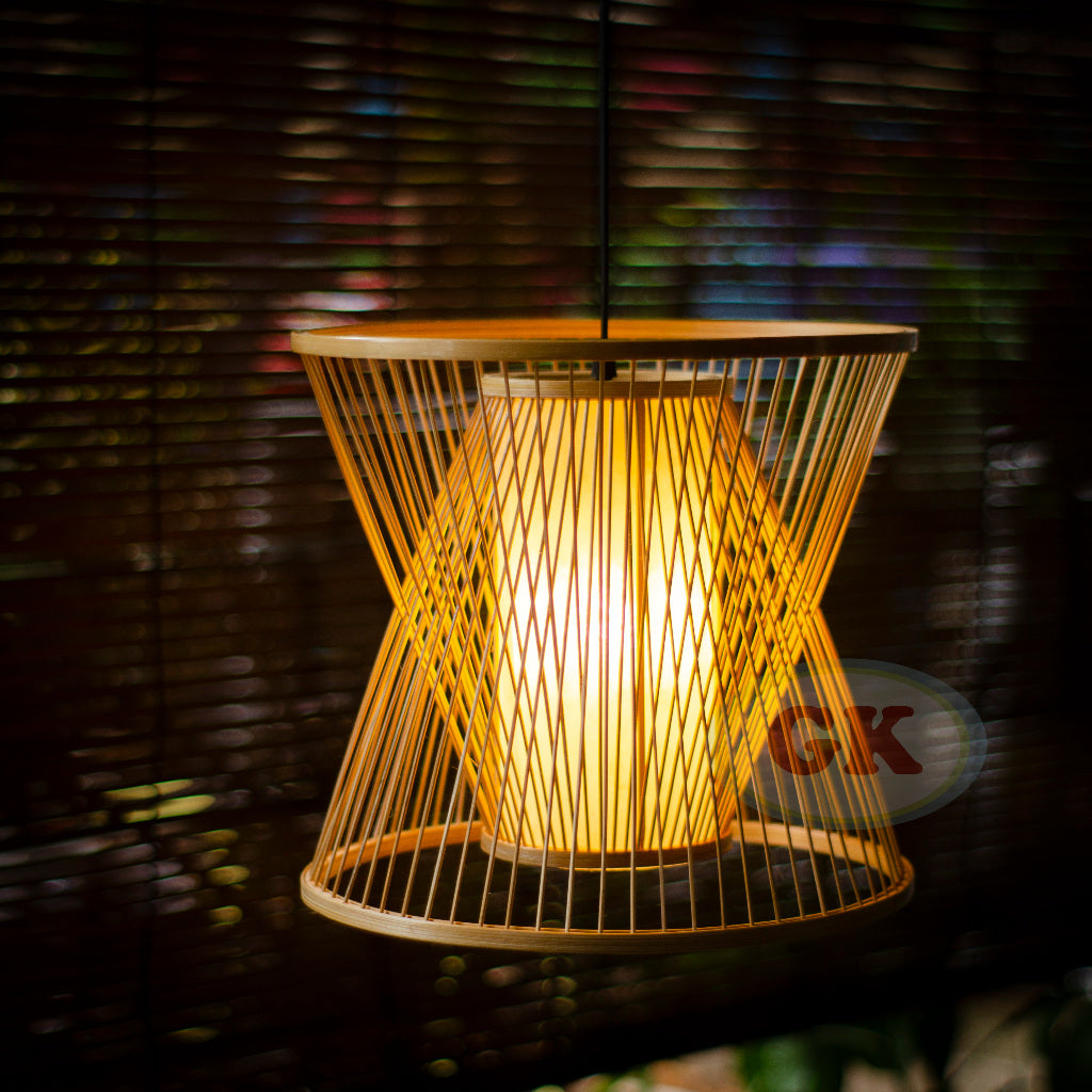 Kap Lampu Gantung Bambu JARI-JARI 04 - Handcrafted Rattan Unique Lampshade Perfect Interior Decor for Cafe, Resto, Hotel or Home.