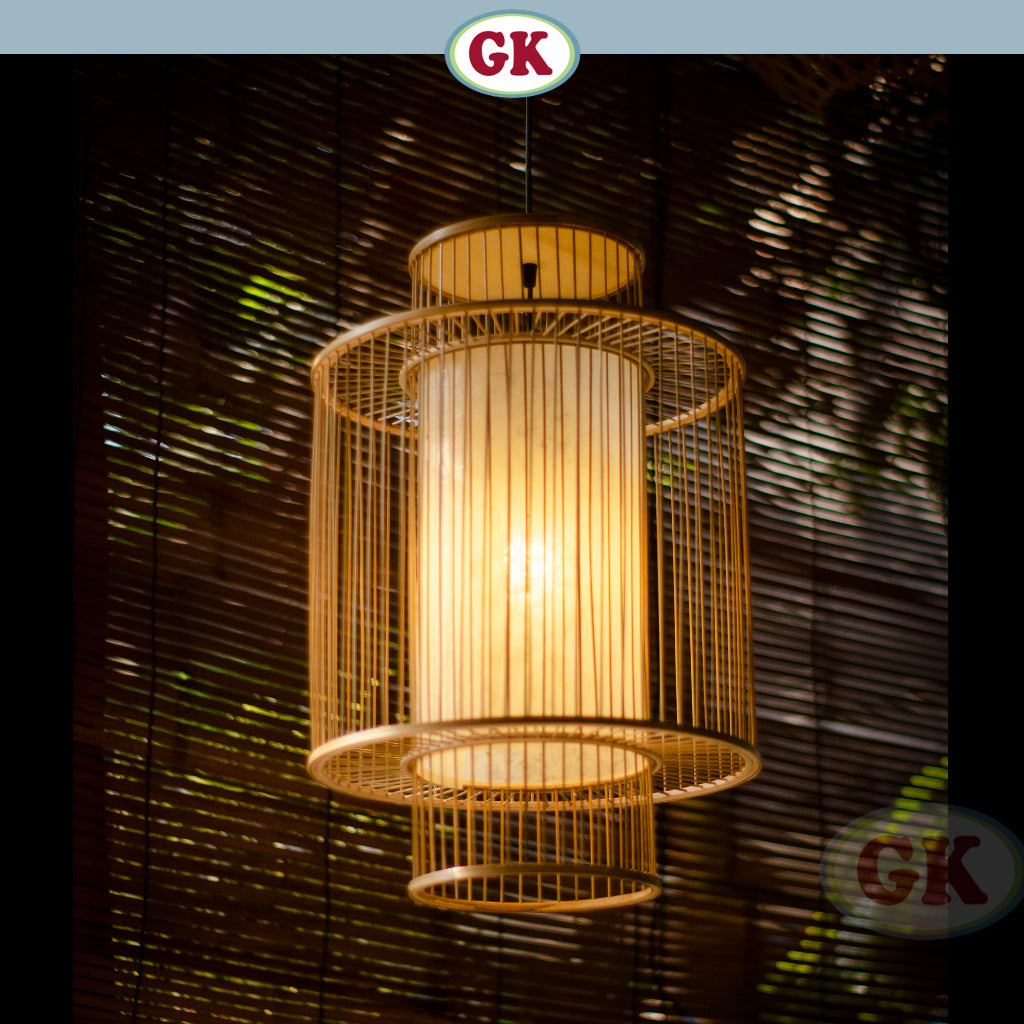 Kap Lampu Gantung Bambu JARI-JARI 01 - Handcrafted Rattan Unique Lampshade Perfect Interior Decor for Cafe, Resto, Hotel or Home.