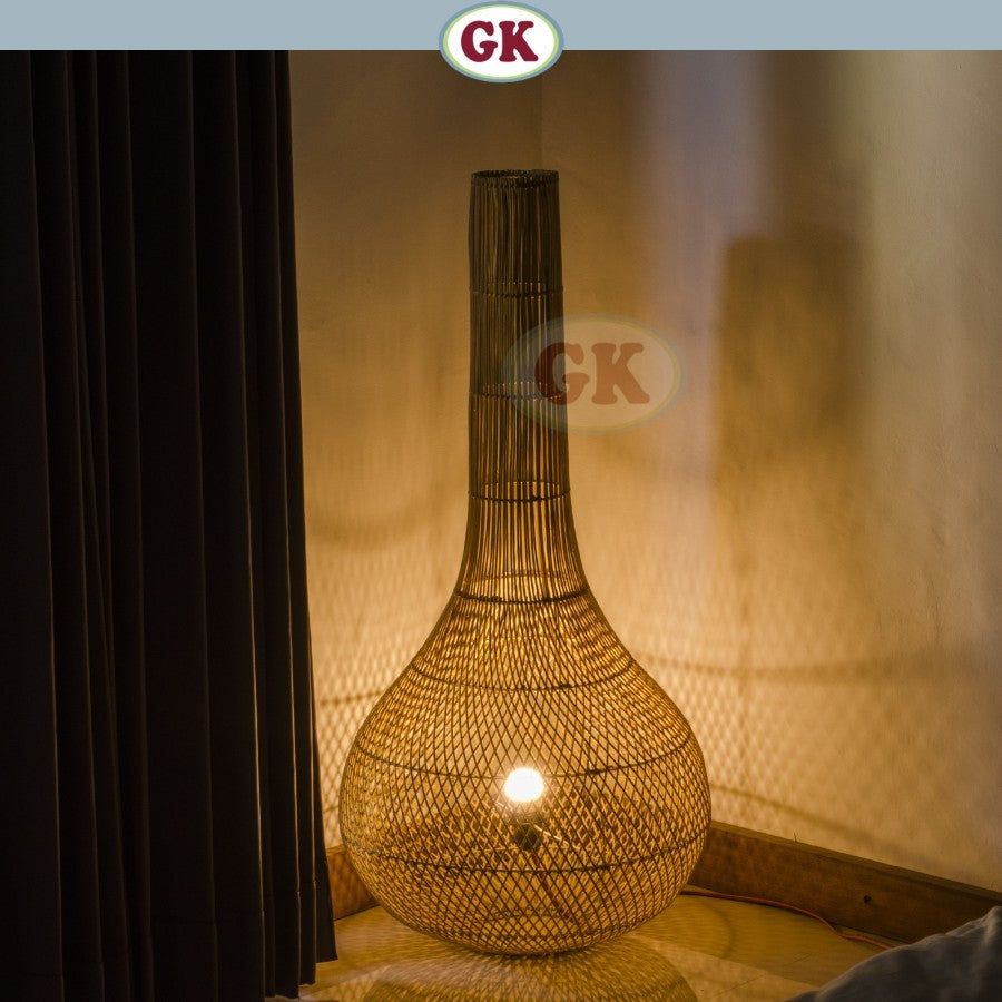 Kap Lampu Standing BASIC 67 - Handcrafted Rattan Standing Lampshade Best Interior Decor for Livingroom, Bedroom, or Longue.