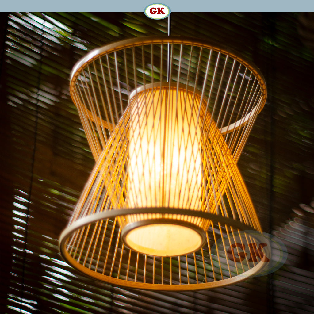 Kap Lampu Gantung Bambu JARI-JARI 04 - Handcrafted Rattan Unique Lampshade Perfect Interior Decor for Cafe, Resto, Hotel or Home.